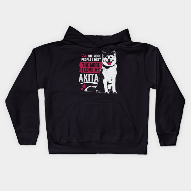 Akita Inu Dog Lover Gift Kids Hoodie by Dolde08